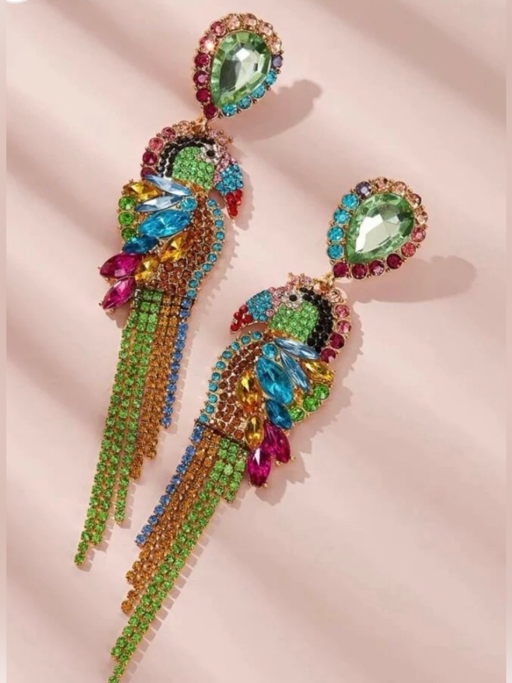 New Natasha PARROT JUNGLE earrings - Picture 3 of 17